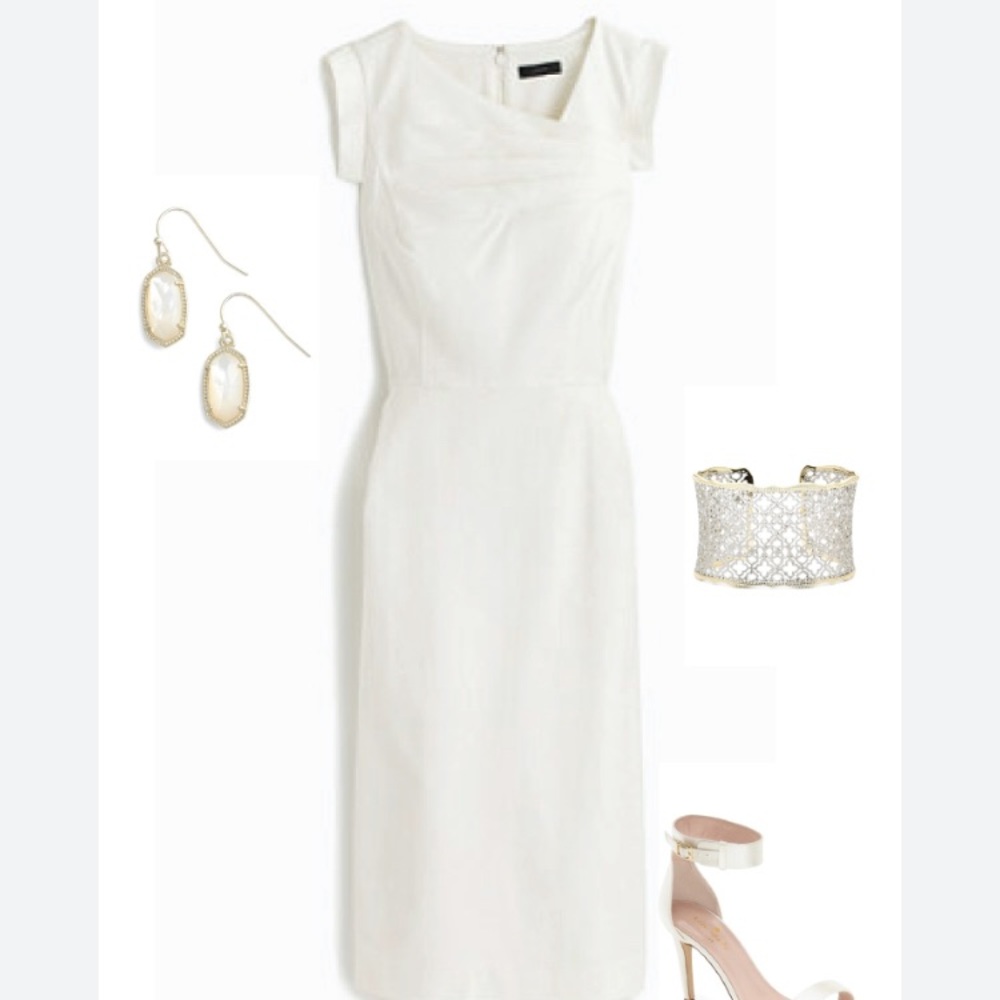 J Crew asymmetrical neck dress